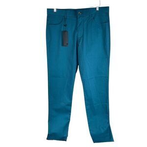 NEW Greyson Mens Amagansett 5 Pocket Pants 35x32 Fiddle Blue Cotton Stretch $188